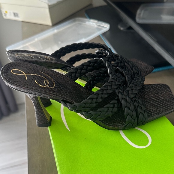 Sam Edelman Black Braided Sandals - Picture 2 of 3